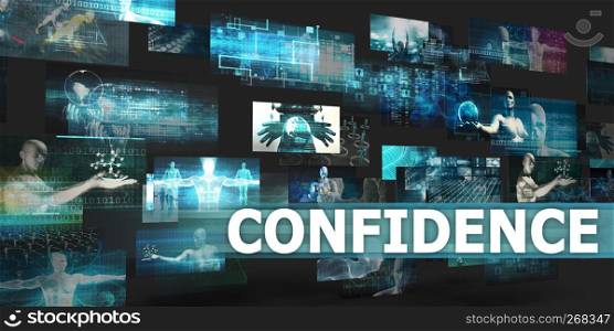 Confidence Presentation Background with Technology Abstract Art. Confidence