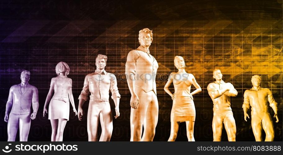 Confident Business Team Abstract Background as Concept. Confident Business Team