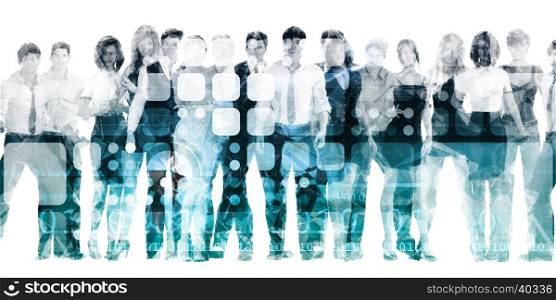 Confident Business Team Smiling as Abstract Background. Confident Business Team