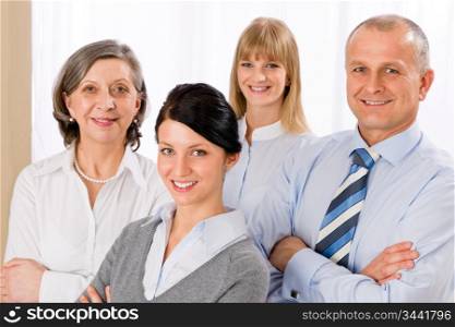 Confident business team smiling portrait successful professionals