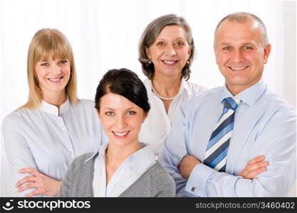 Confident business team smiling portrait successful professionals