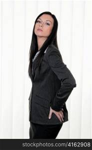 confident business woman business outfit with an arrogant look