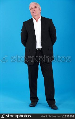 Confident grey-haired businessman