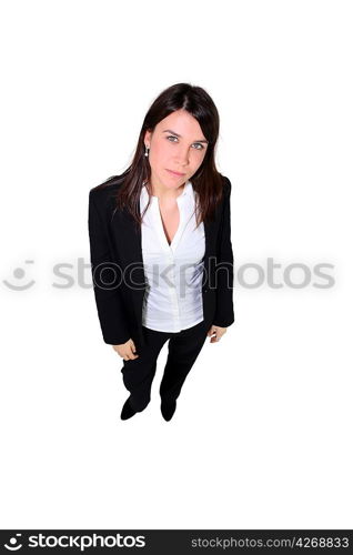Confident woman in a trouser suit