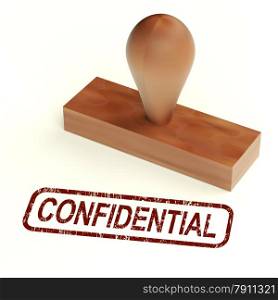 Confidential Rubber Stamp Showing Private Correspondence. Confidential Rubber Stamp Shows Private Correspondence