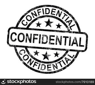 Confidential Stamp Shows Private Correspondence Or Documents. Confidential Stamp Showing Private Correspondence Or Documents