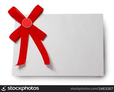congratulatory letter isolated on white background