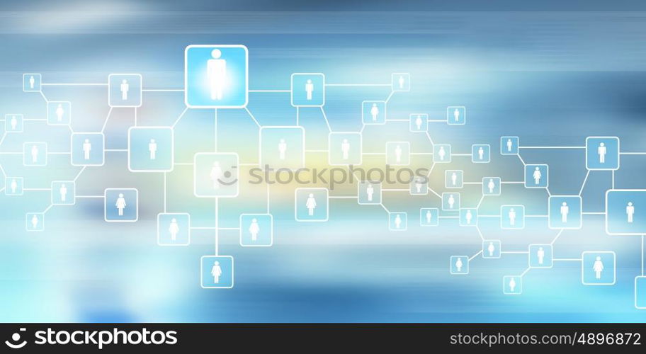 Connecting people. Background conceptual image of network interaction concept