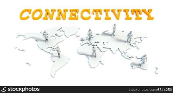 Connectivity Concept with a Global Business Team. Connectivity Concept with Business Team. Connectivity Concept with Business Team