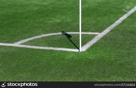 Conner of Football/Soccer field with flag&#xA;