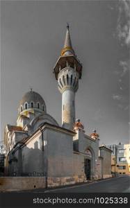 Constanta, Romania ? 07.09.2019. The Great Mosque in Constanta, the famous architecture and religious monument in Romania. Great Mosque in Constanta, Romania