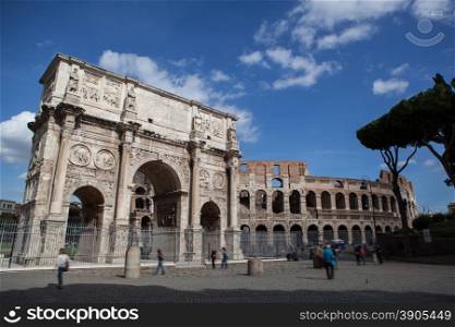 Constantine&rsquo;s arc in Rome, Italy