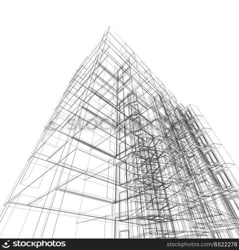 Construction architecture 3d rendering. Construction architecture. Design and model my own 3d rendering. Construction architecture 3d rendering