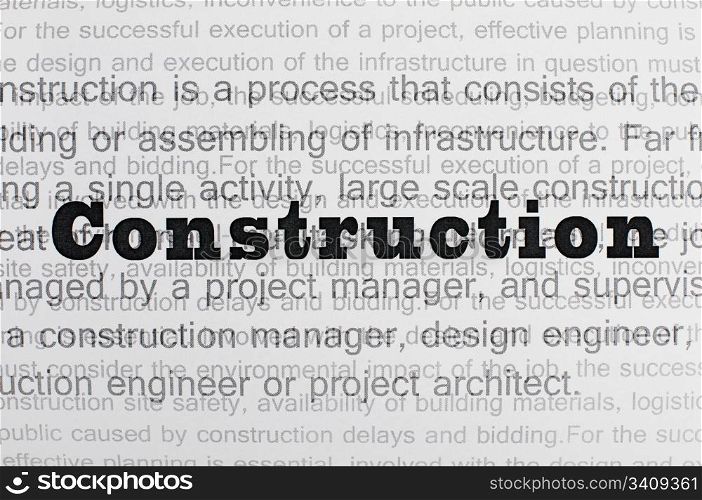 Construction conception. Texts construction