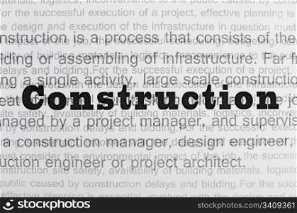 Construction conception. Texts construction