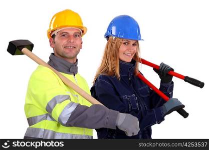 Construction crew
