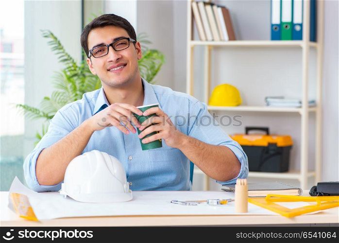 Construction engineer working on new project