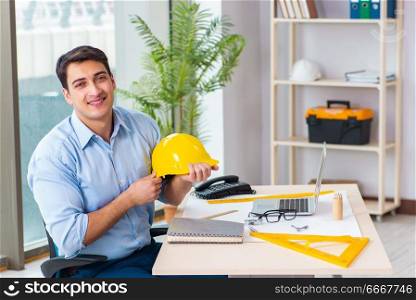 Construction engineer working on new project
