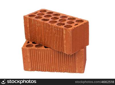 Construction Material a brick isolated on white background