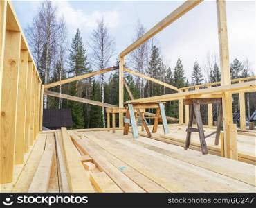 Construction of a frame house