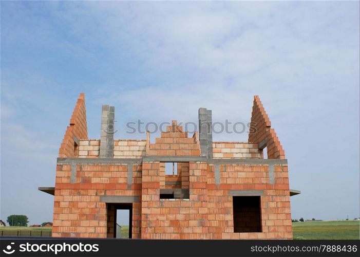 construction of a home building.