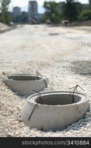 Construction of sewerage and road