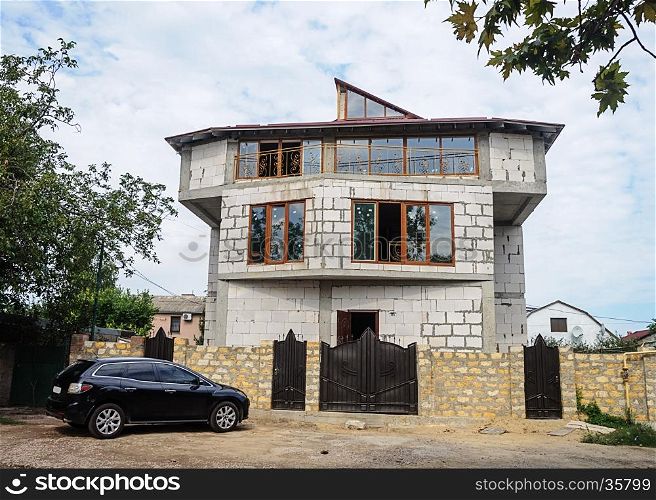 Construction of single-family house in Odessa, Ukraine