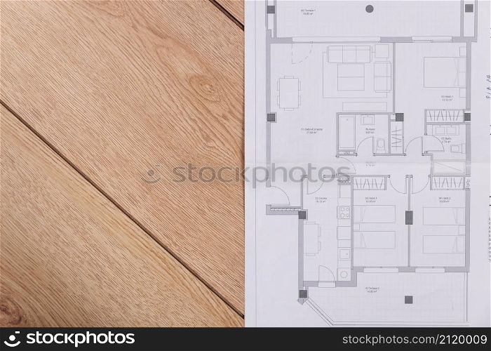 construction plan wooden floor