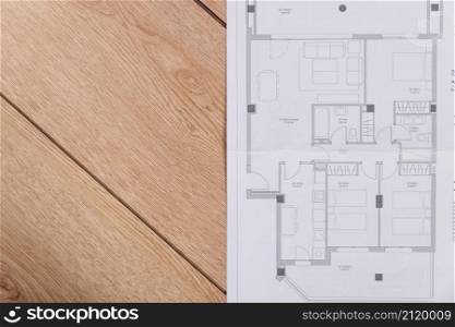 construction plan wooden floor