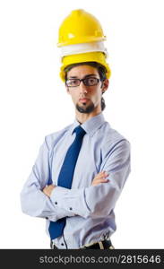 Construction safety concept with builder