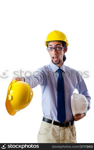 Construction safety concept with builder