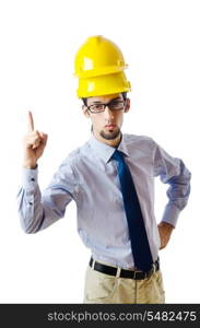 Construction safety concept with builder