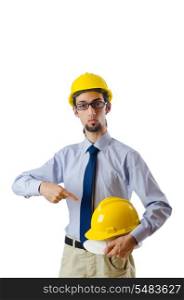 Construction safety concept with builder