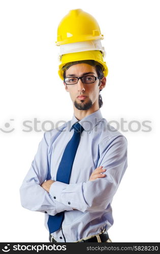 Construction safety concept with builder