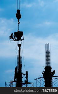 construction site silhouette