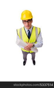 Construction supervisor isolated on the white background