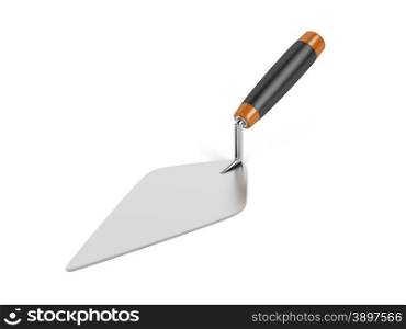 Construction trowel on white background