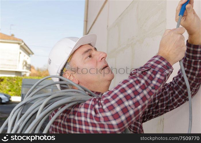 construction worker outside at site