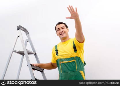 Construction worker working at the site