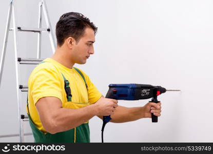 Construction worker working at the site