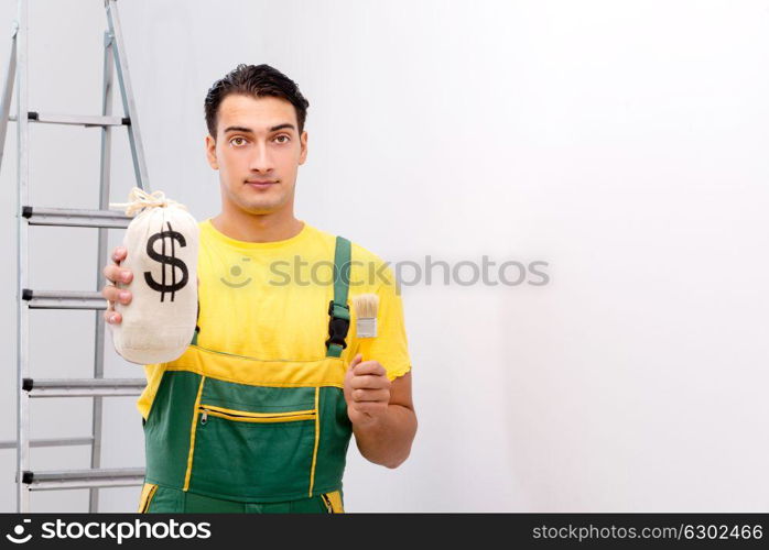 Construction worker working at the site