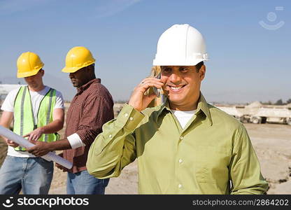 Construction workers on site