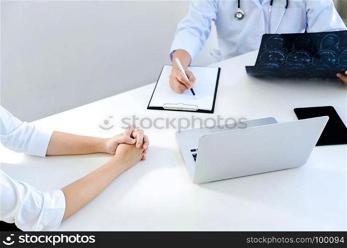 consultant Doctor explaining process patient in hospital