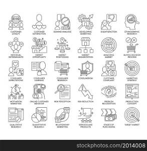 Consumer behaviour , Thin Line and Pixel Perfect Icons