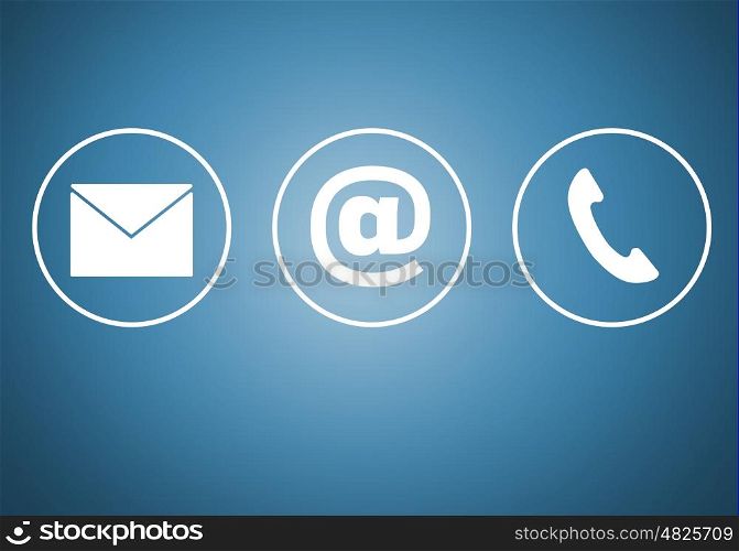 Contact icons e mail newsletter phone concept. Contact icons e mail newsletter phone concept.