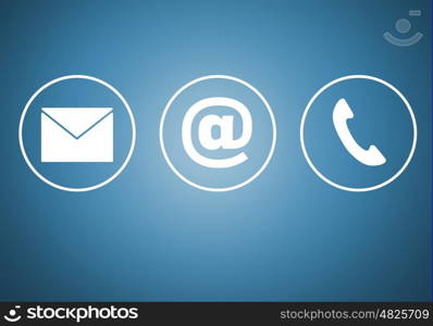 Contact icons e mail newsletter phone concept. Contact icons e mail newsletter phone concept.