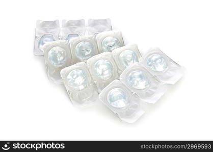 Contact lenses isolated on the white background