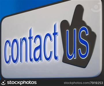 Contact Us Button Shows Help, Information And Guidance