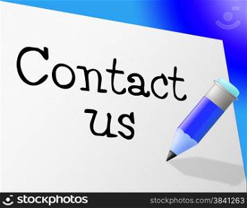 Contact Us Indicating Send Message And Mailing