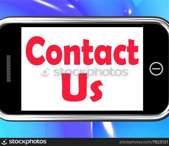 . Contact Us On Phone Showing Communicate Online